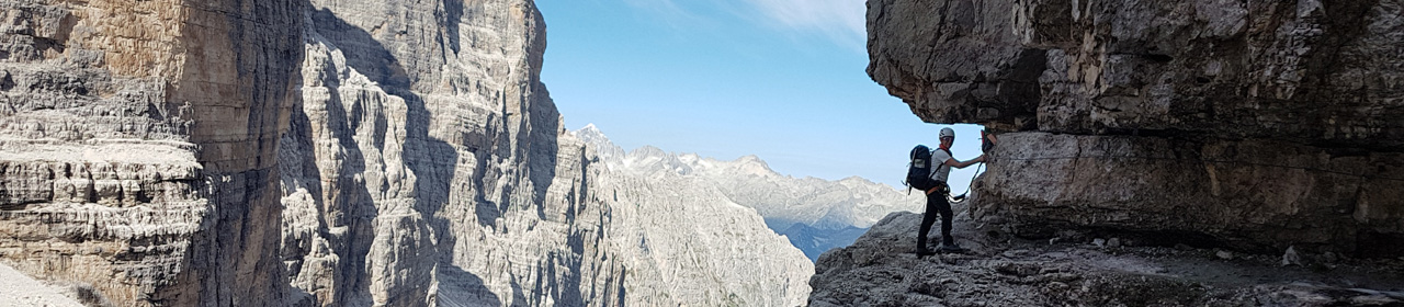 Auf dem Sentiero Bocchette Alte in der Brenta